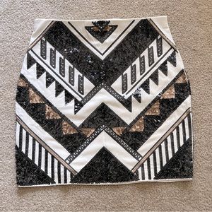 Express Sequin Detail Mini Skirt
